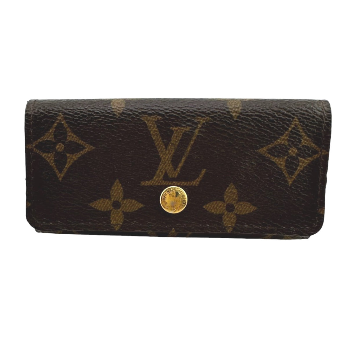 LOUIS VUITTON Key case Key holder Monogram canvas Brown Multicles4 Monogram Key case for 4 Key holder unisex(Unisex)