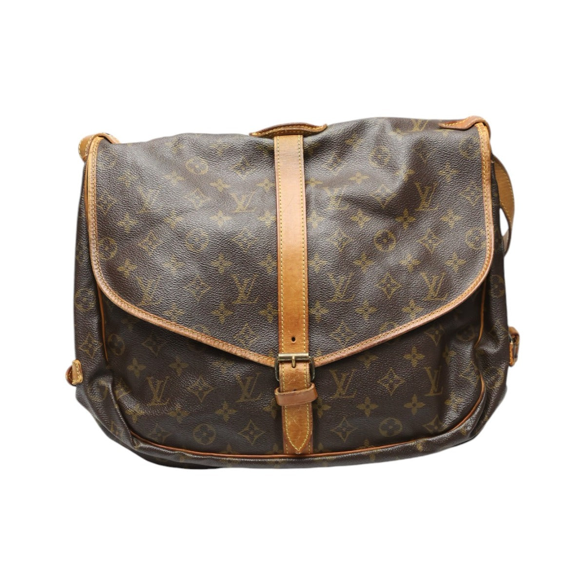 LOUIS VUITTON Shoulder Bag Monogram canvas Monogram canvas, leather Brown Samuel 35 Monogram Women