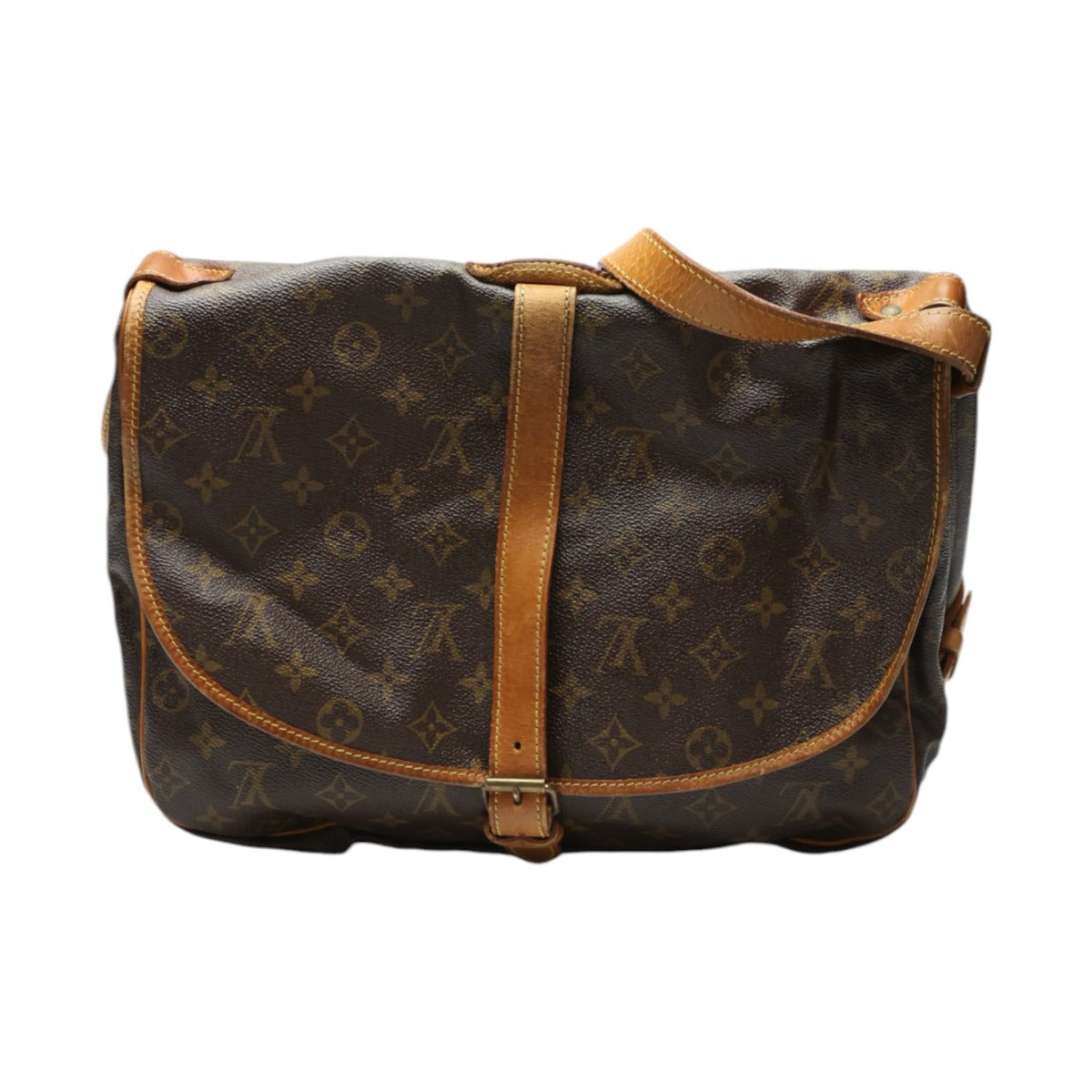 LOUIS VUITTON Shoulder Bag Monogram canvas Monogram canvas, leather Brown Samuel 35 Monogram Women