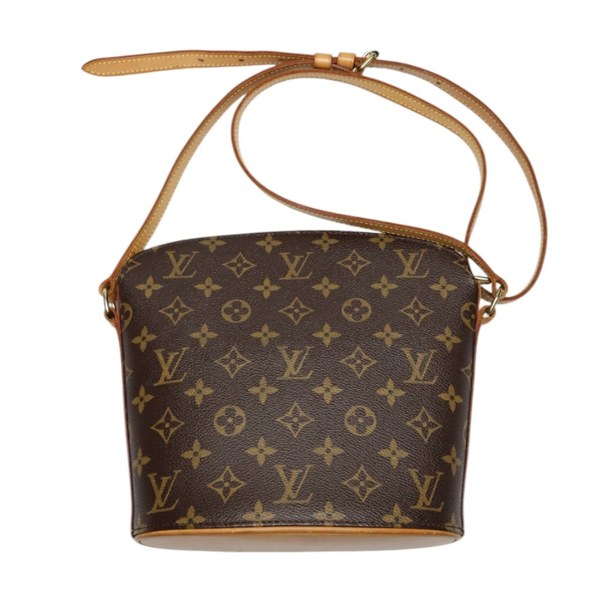 LOUIS VUITTON Shoulder Bag Monogram canvas, leather Brown Shoulder Bag Monogram Drouot Women
