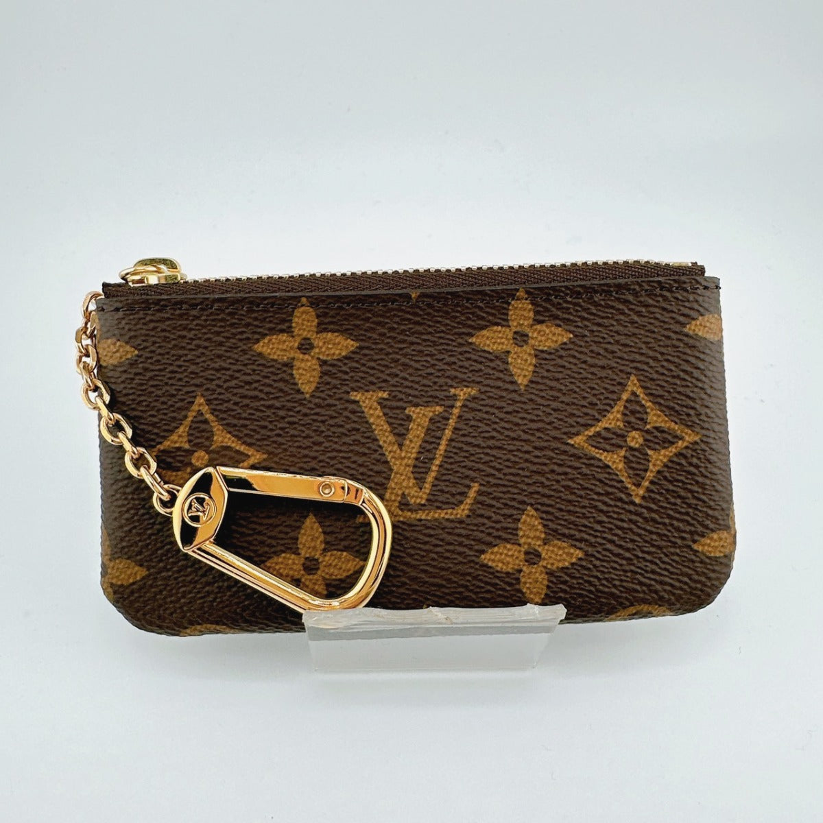 LOUIS VUITTON Key case Key holder Monogram canvas Brown Key case Key holder for coin pocket Monogram Pochette Kle unisex(Unisex)
