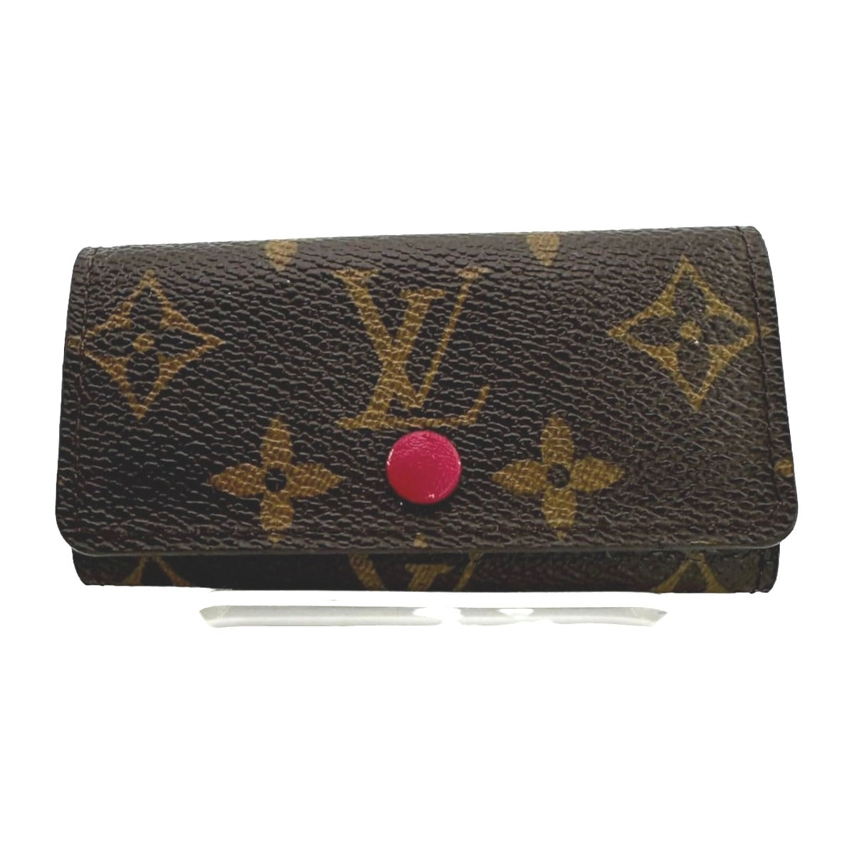LOUIS VUITTON Key case Key holder Monogram canvas Brown Multicles4 Monogram Key case Key holder for 4 keys Women