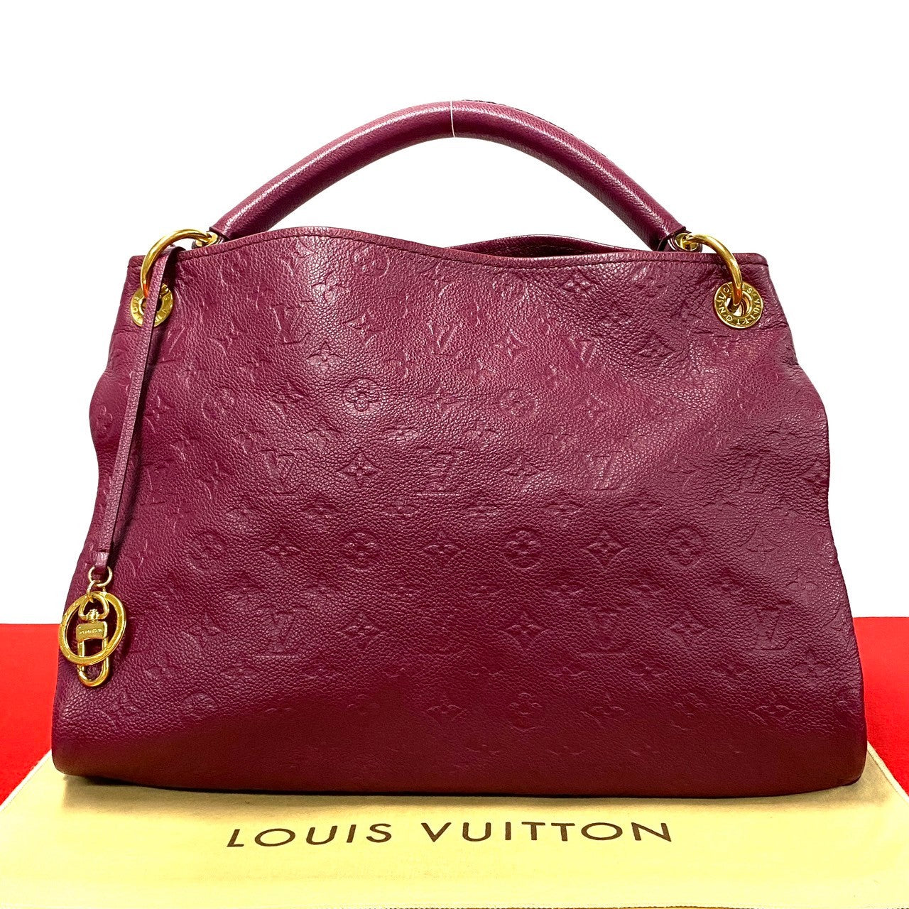 LOUIS VUITTON Shoulder Bag leather wine-red Monogram Monogram Ann Platt ArtsyMM Women