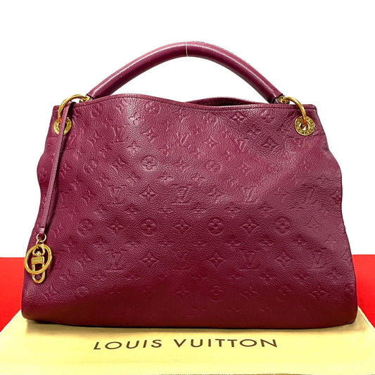 LOUIS VUITTON Shoulder Bag leather wine-red Monogram Monogram Ann Platt ArtsyMM Women