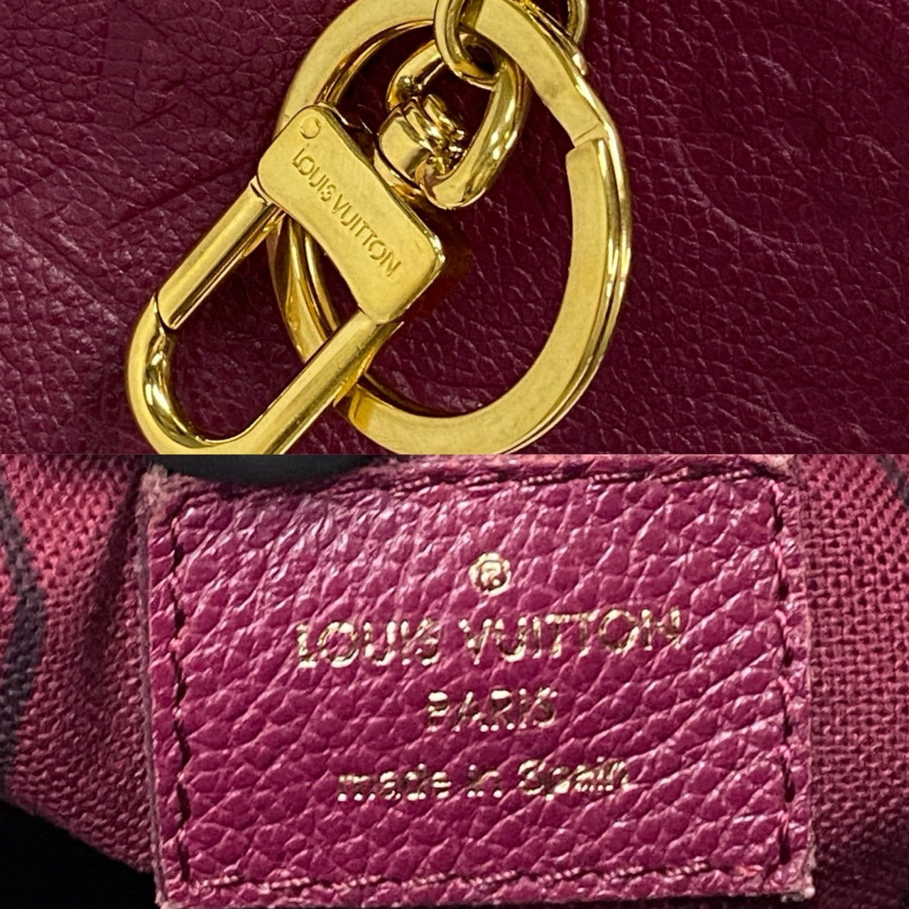 LOUIS VUITTON Shoulder Bag leather wine-red Monogram Monogram Ann Platt ArtsyMM Women
