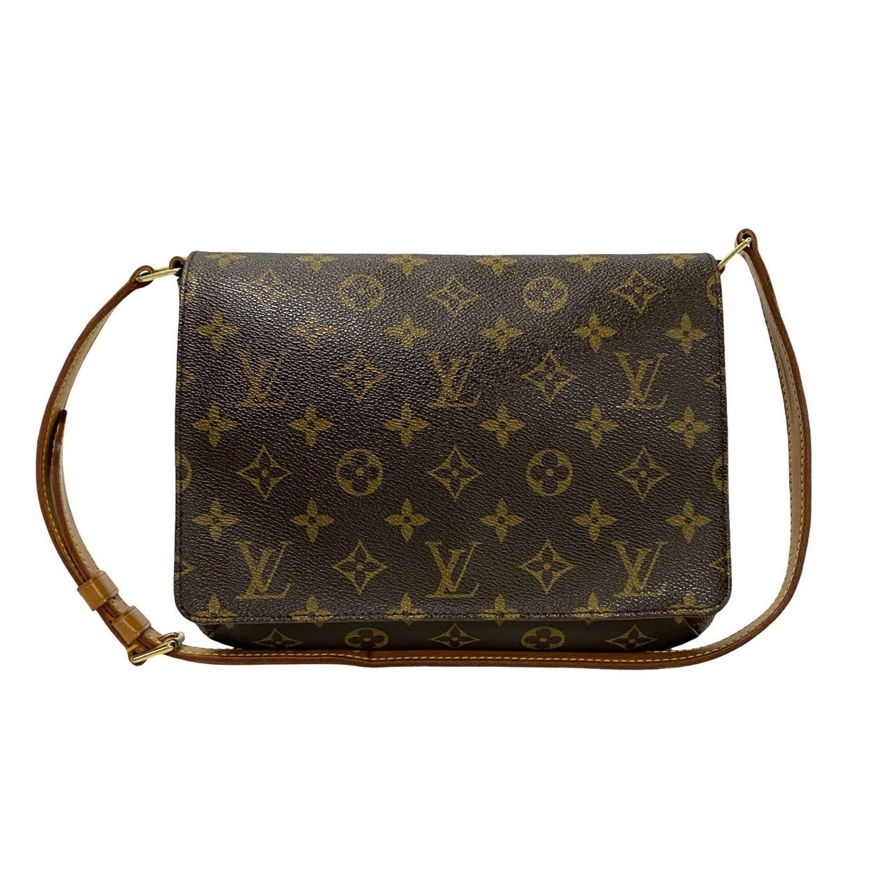 LOUIS VUITTON Shoulder Bag Leather, PVC Brown Mtte tango short Women