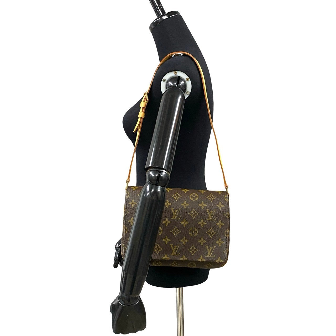 LOUIS VUITTON Shoulder Bag Leather, PVC Brown Monogram Mtte Tango Long mens(Unisex)