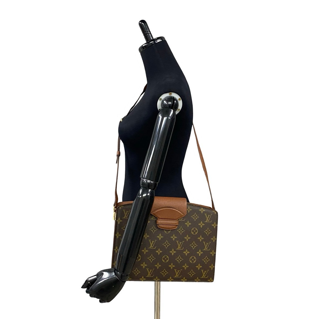 Elegant Women's Shoulder Bag | LOUIS VUITTON Shoulder Bag Leather, PVC Brown Monogram Kurcell mens(Unisex)