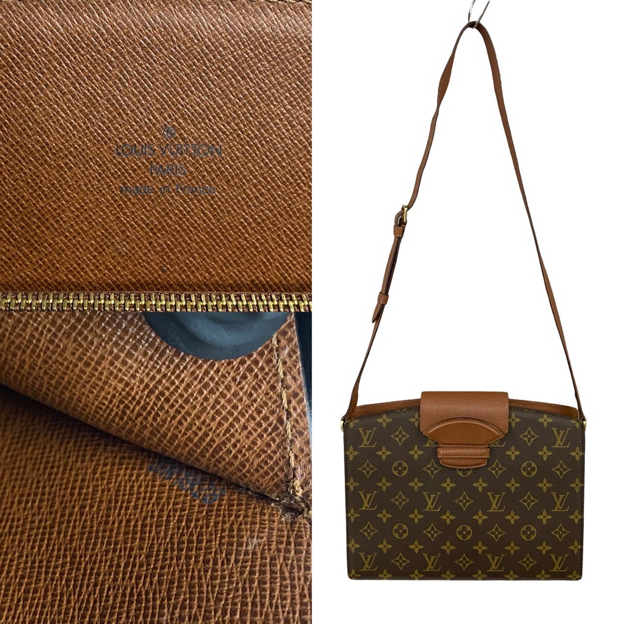 Elegant Women's Shoulder Bag | LOUIS VUITTON Shoulder Bag Leather, PVC Brown Monogram Kurcell mens(Unisex)