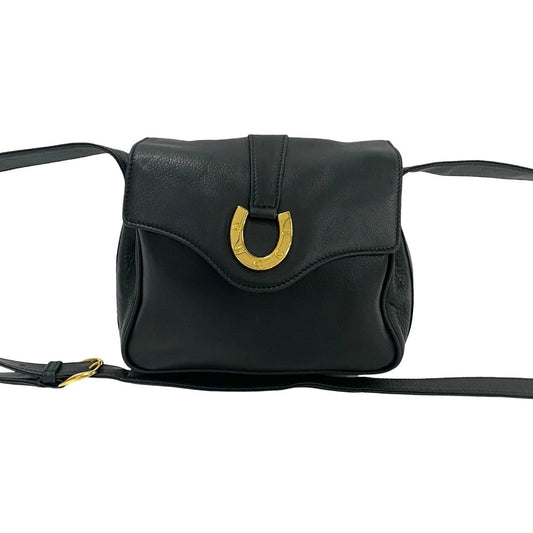 GUCCI Shoulder Bag leather black Old Gucci