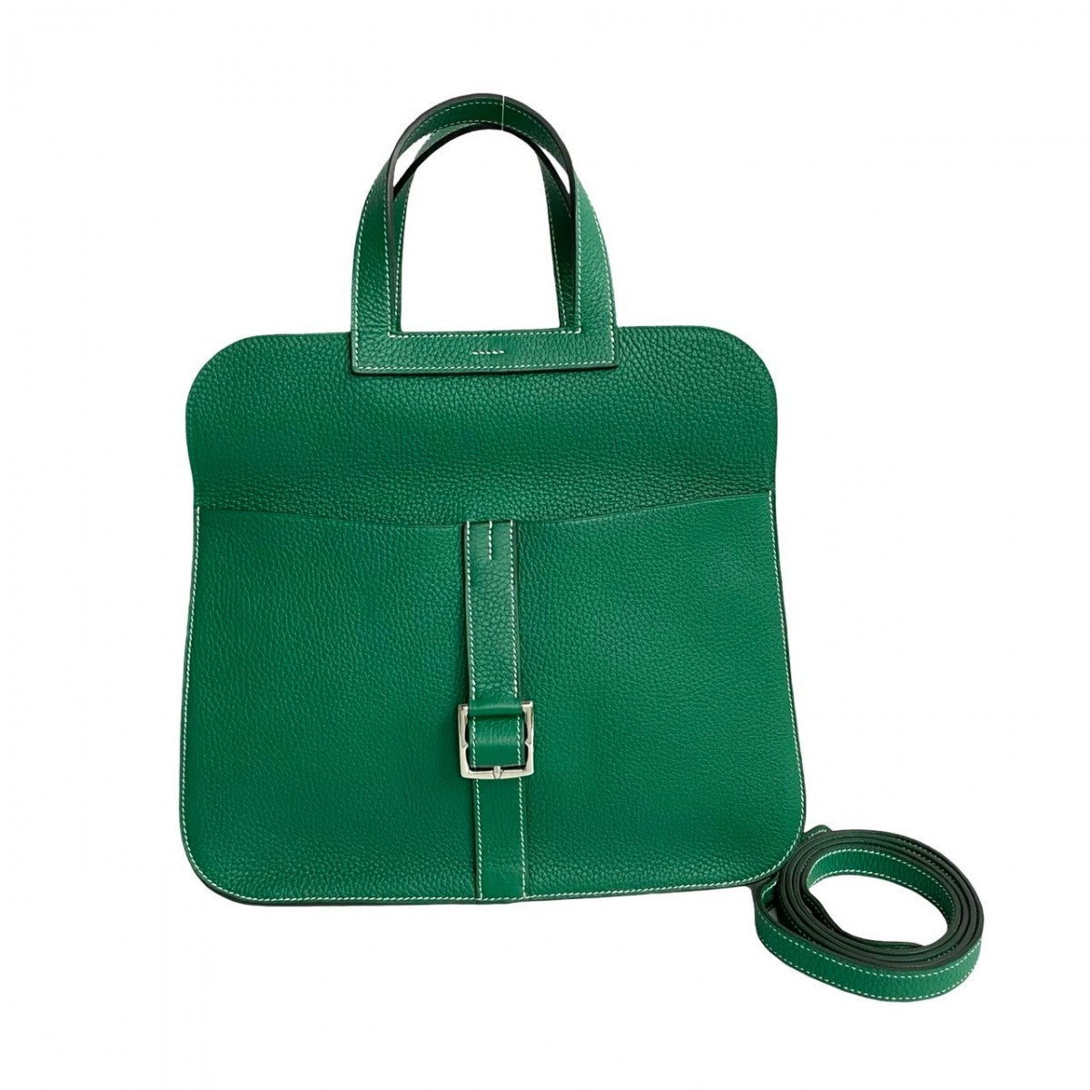 HERMES Shoulder Bag Taurillon Clemence green Arzan 31 Women