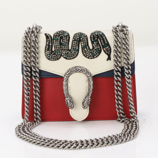 GUCCI Shoulder Bag 421970 leather Red x Beige type