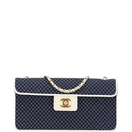 Chanel Coco Quilting Canvas Patent Leather Shoulder Bag