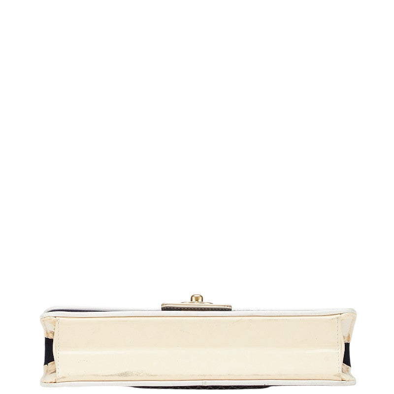 Chanel Coco Quilting Canvas Patent Leather Shoulder Bag