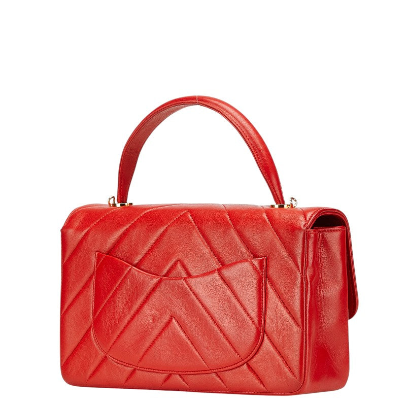 Chanel Chevron V Stitch Coco Lambskin 2way Bag