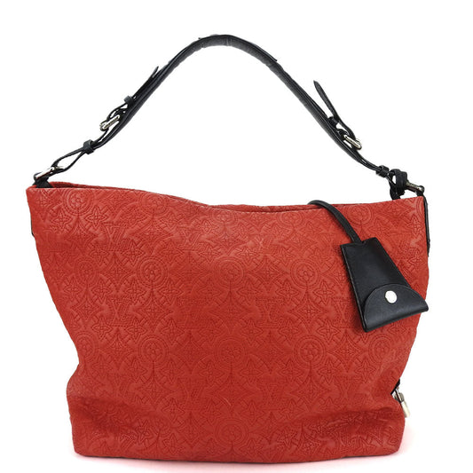 LOUIS VUITTON Shoulder Bag leather Red Monogram Antia Hobo GM