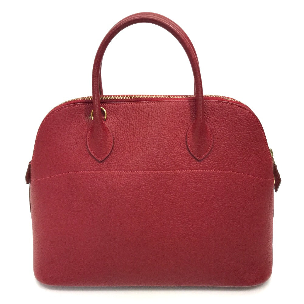 HERMES Handbag Fjord Gold Metal Bored 37 Women