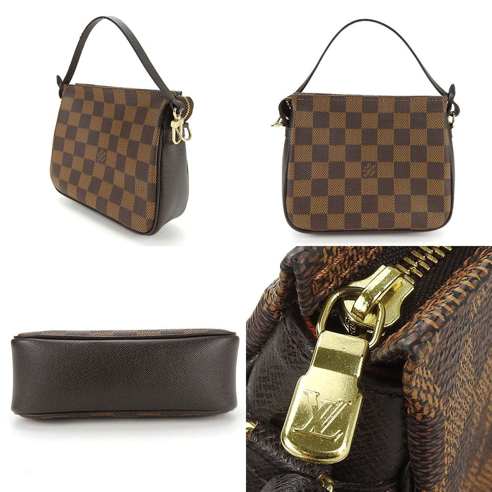 LOUIS VUITTON Pouch Damier canvas Brown Truth makeup Women