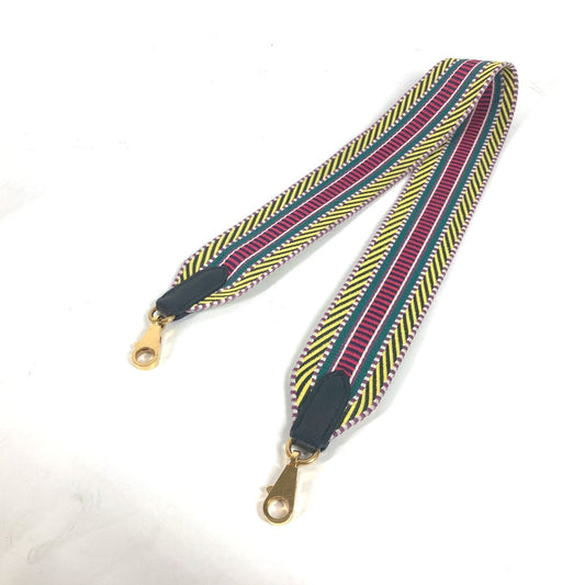 HERMES Shoulder strap Canvas / leather multicolor Sangle Kaval Women