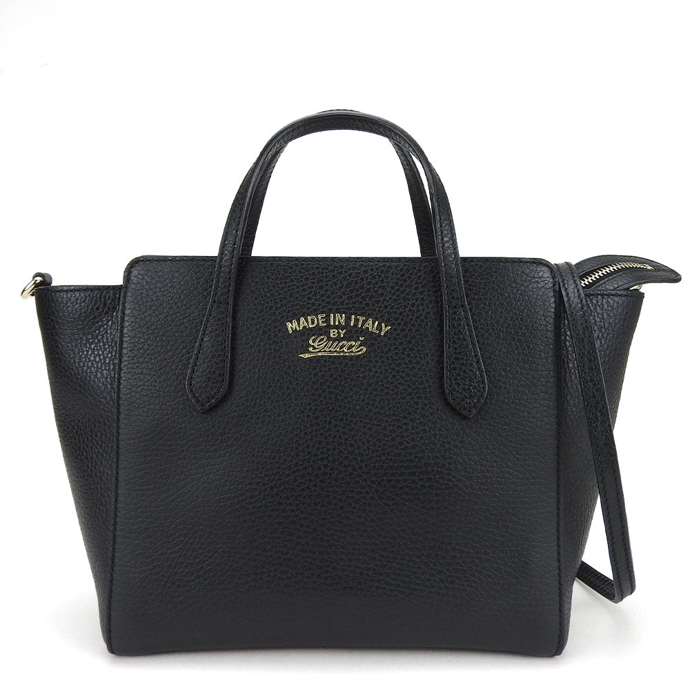 GUCCI Handbag 368827 leather black Swing Small