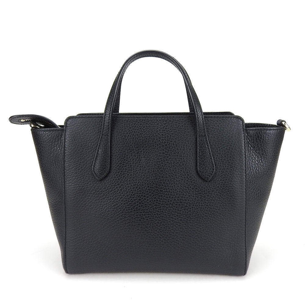 GUCCI Handbag 368827 leather black Swing Small