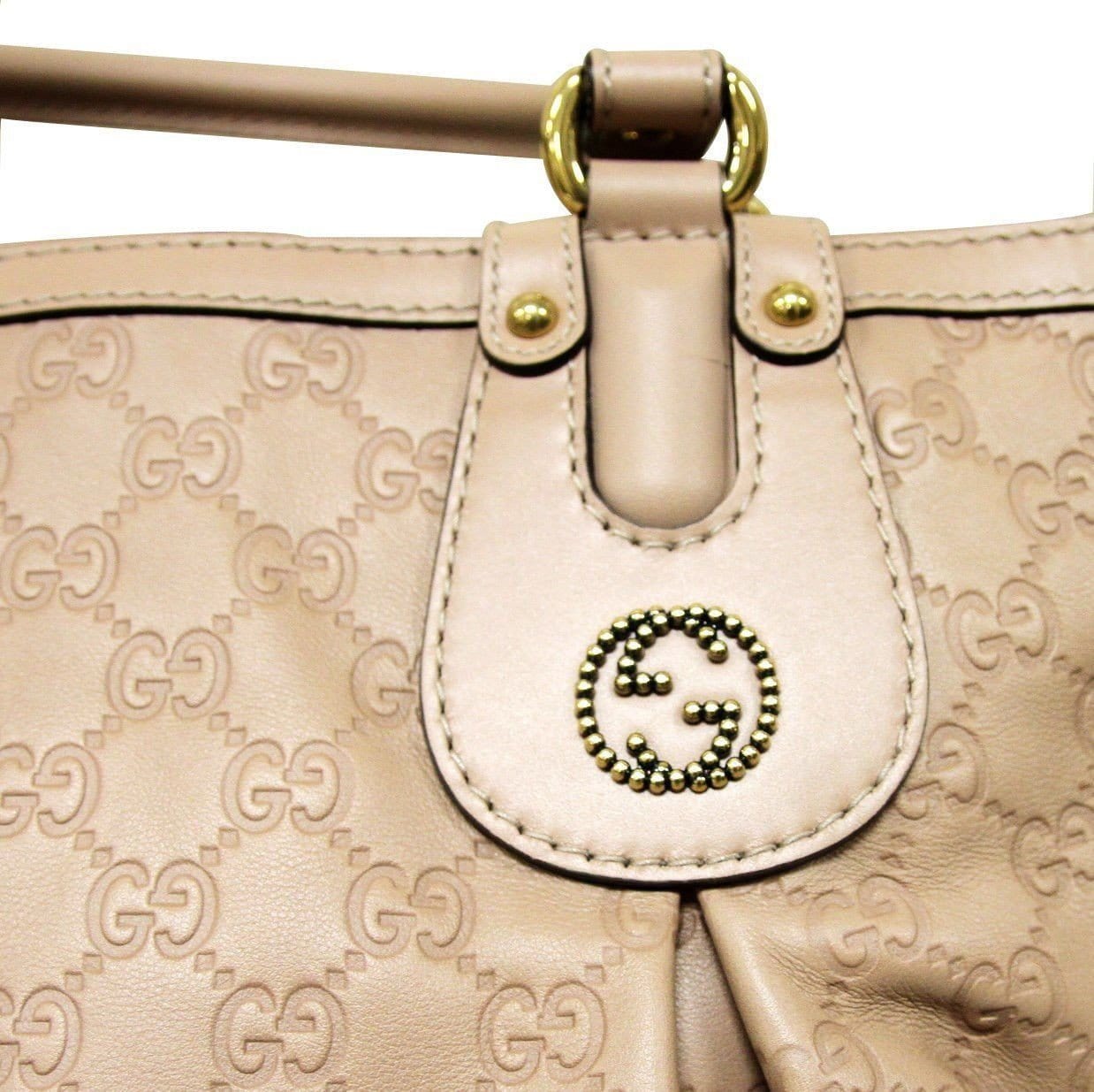Gucci 269953 Scarlett Nude Guccissima Leather Handbag Tote - Final Call