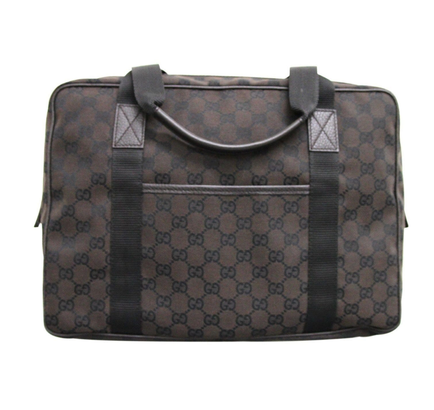 Gucci 282529 Uni Brown Canvas Shoulder Laptop Bag Tote Handbag - Final Call
