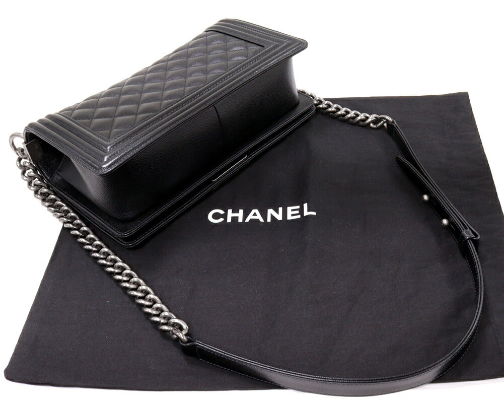 Chanel Caviar Skin Boy Chanel 2way Shoulder Bag A67086