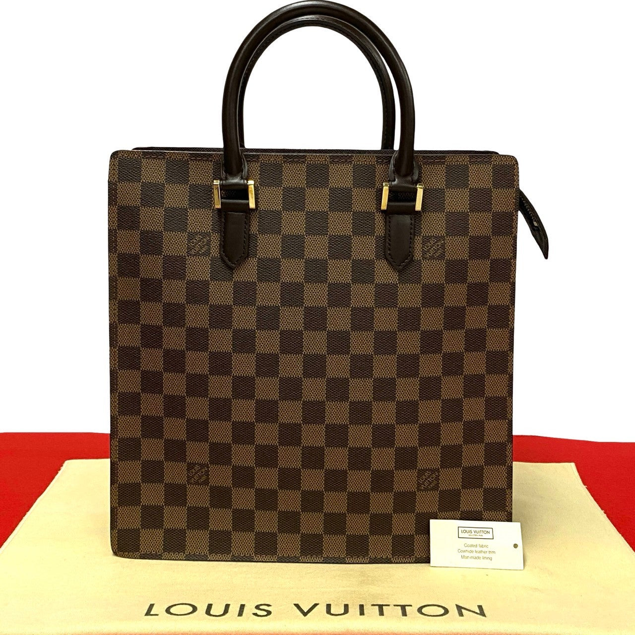 LOUIS VUITTON Handbag leather Brown Damier Venice PM