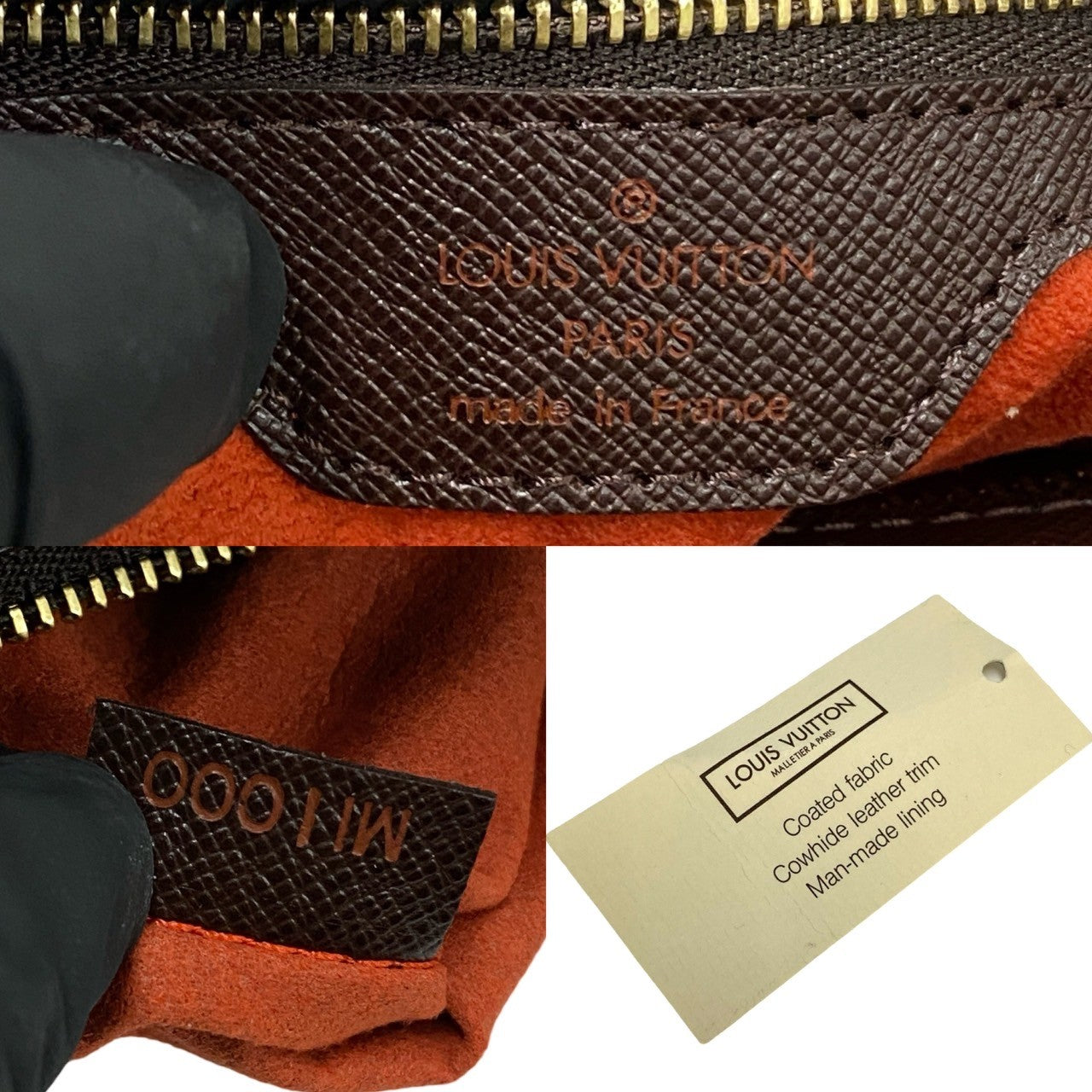 LOUIS VUITTON Handbag leather Brown Damier Venice PM