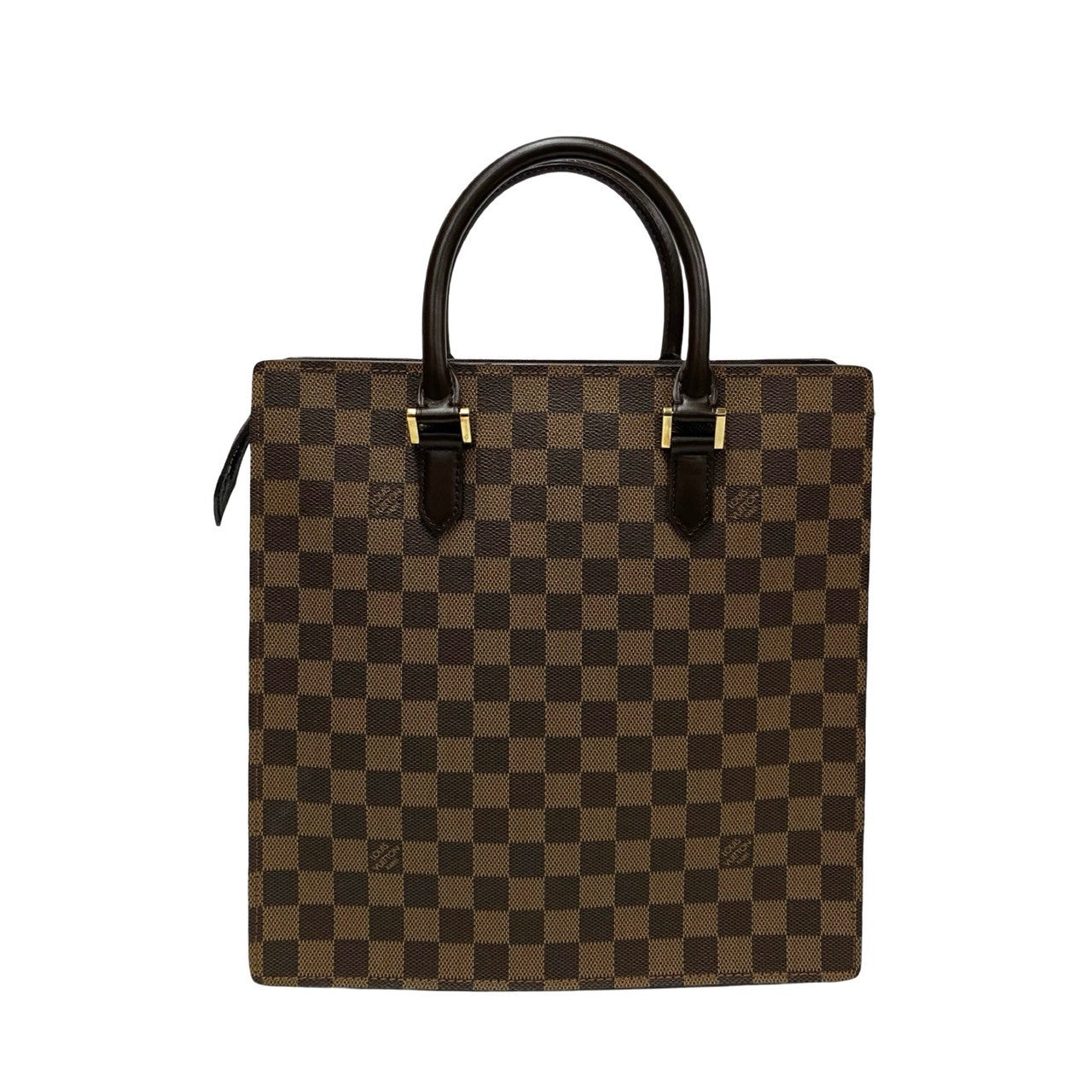 LOUIS VUITTON Handbag Leather, PVC Brown Damier Venice PM Women