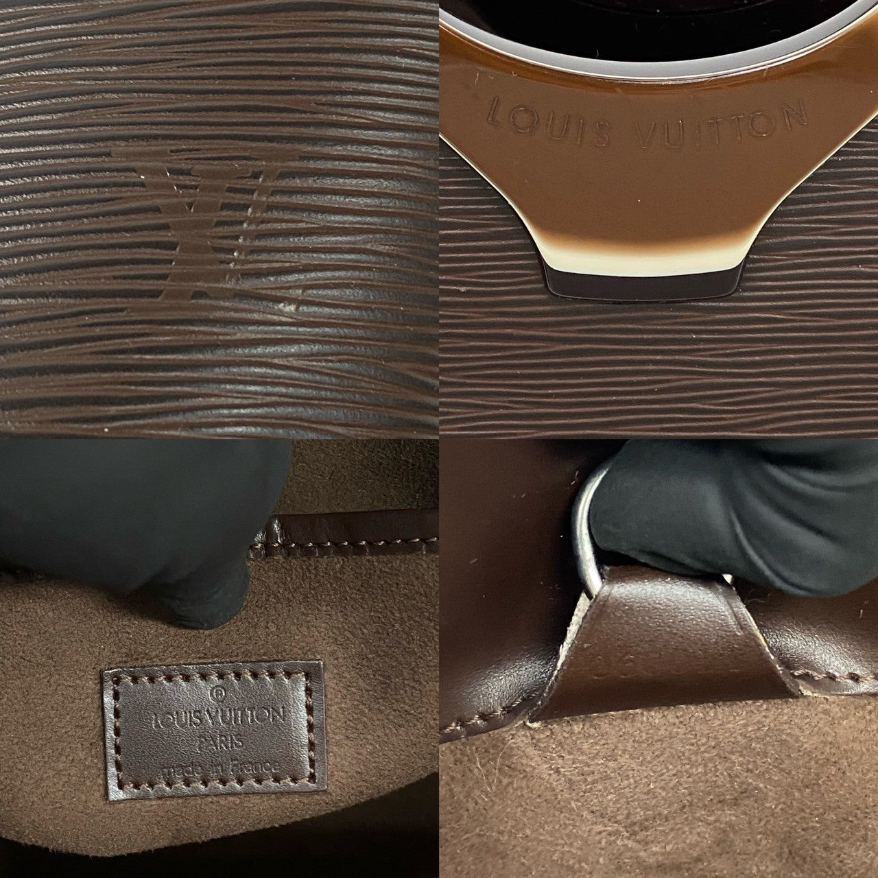 LOUIS VUITTON Handbag leather Brown Epi Noctumble Women