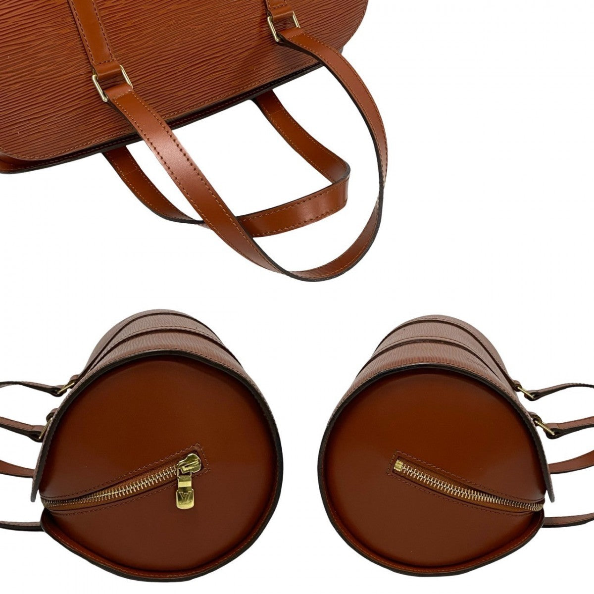 LOUIS VUITTON Handbag Epi Leather Brown Epi Suflo Women