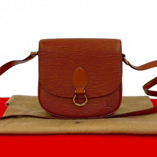 LOUIS VUITTON Shoulder Bag leather Brown Epi Mini Saint-Cloud