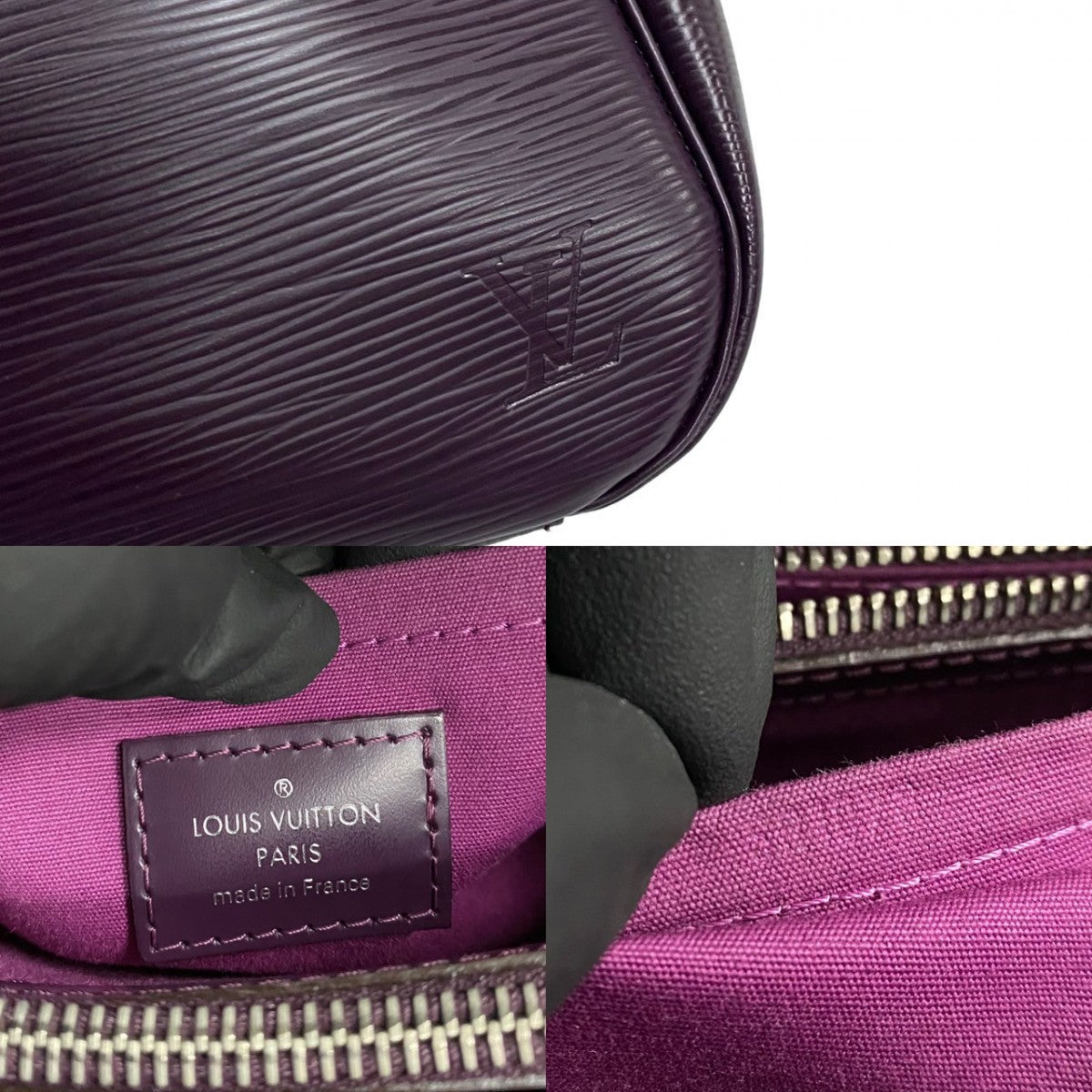 LOUIS VUITTON Handbag Epi Leather purple Epi Passy PM Women