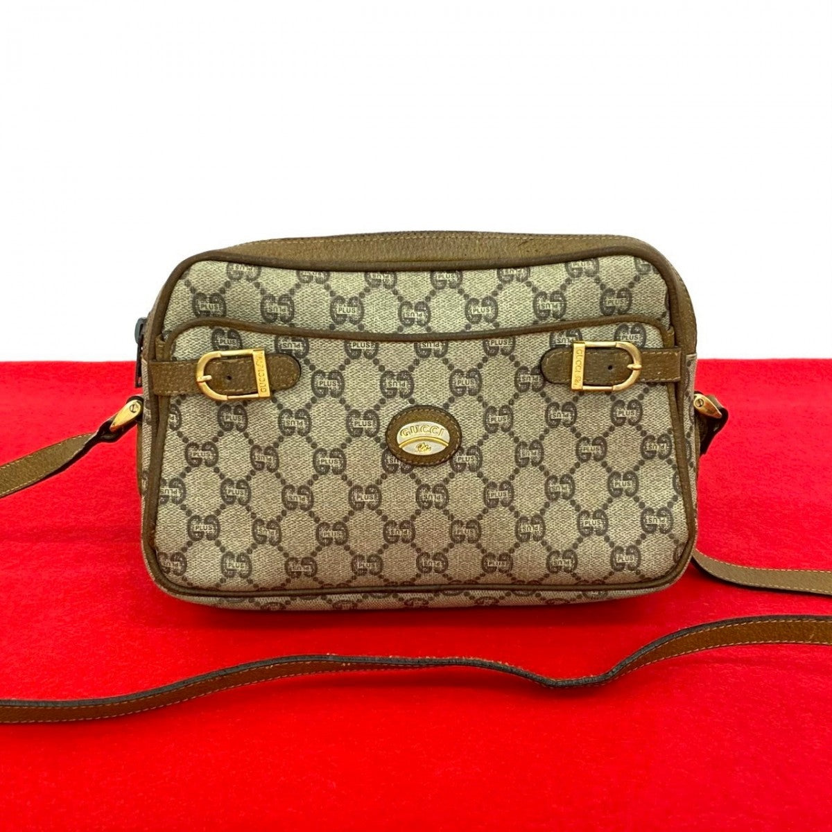 GUCCI Shoulder Bag leather Brown
