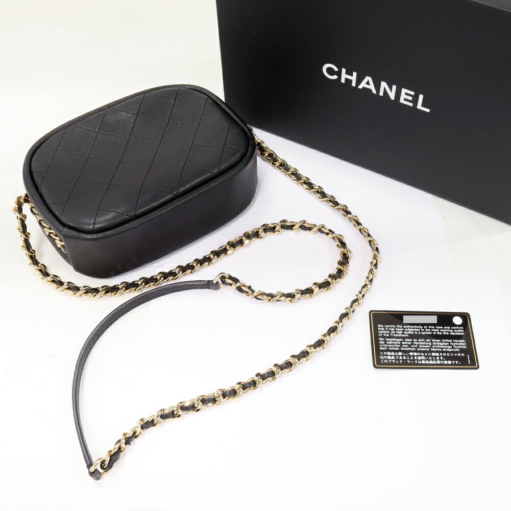 Chanel Calf MatelassÃ© Camera Bag Shoulder Bag AS0137