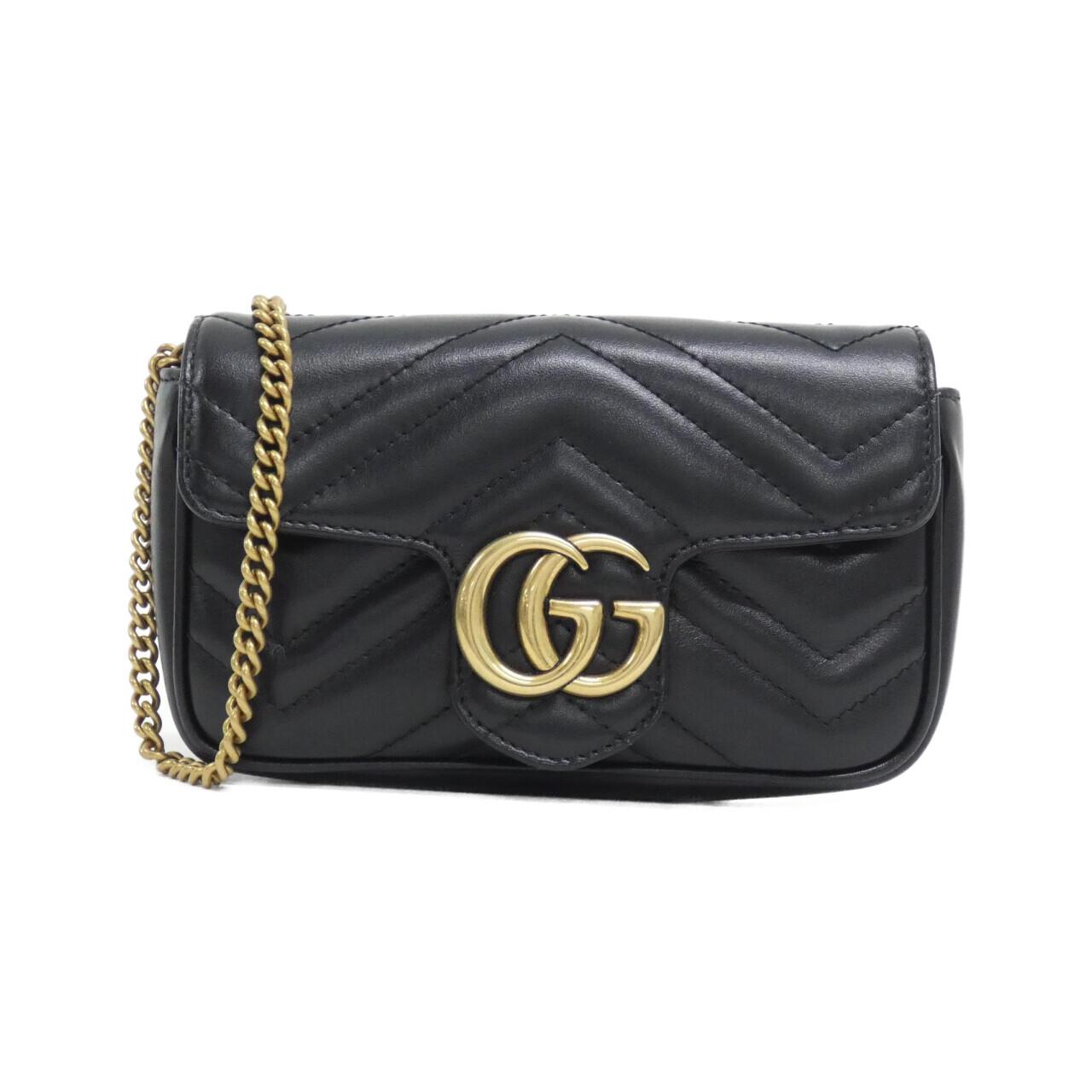 Gucci GG MARMONT Quilting Chevron Leather Shoulder Bag
