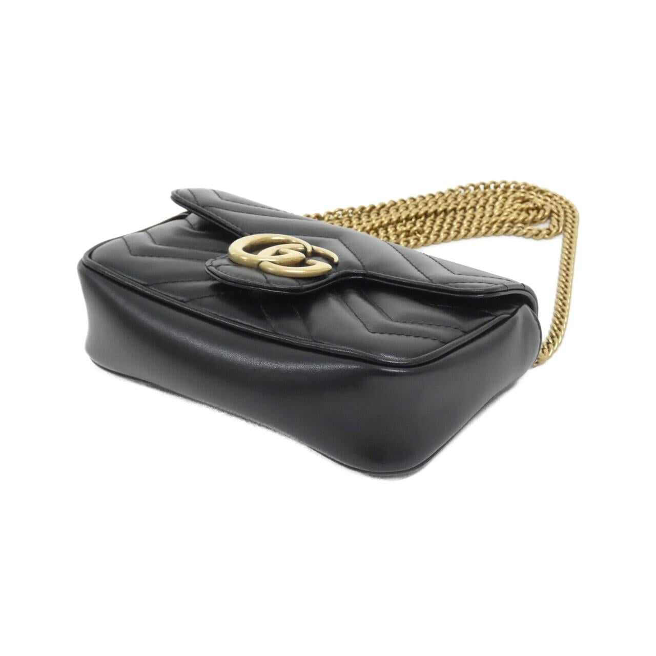 Gucci GG MARMONT Quilting Chevron Leather Shoulder Bag