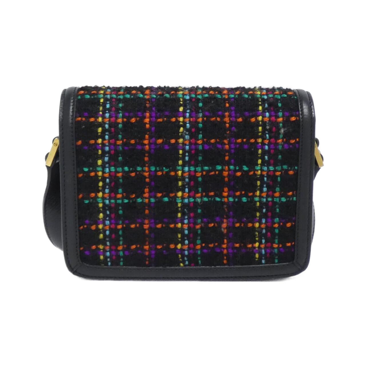 Saint Laurent Solferino Tweed Leather Shoulder Bag