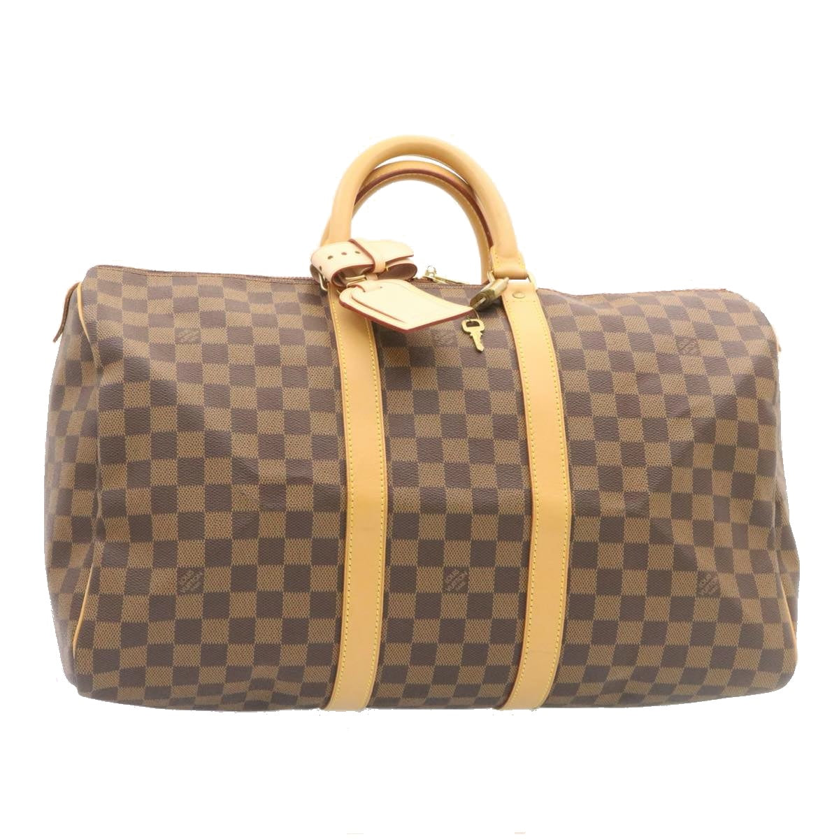 LOUIS VUITTON Damier Ebene Keepall 45 Boston Bag LV 26495A