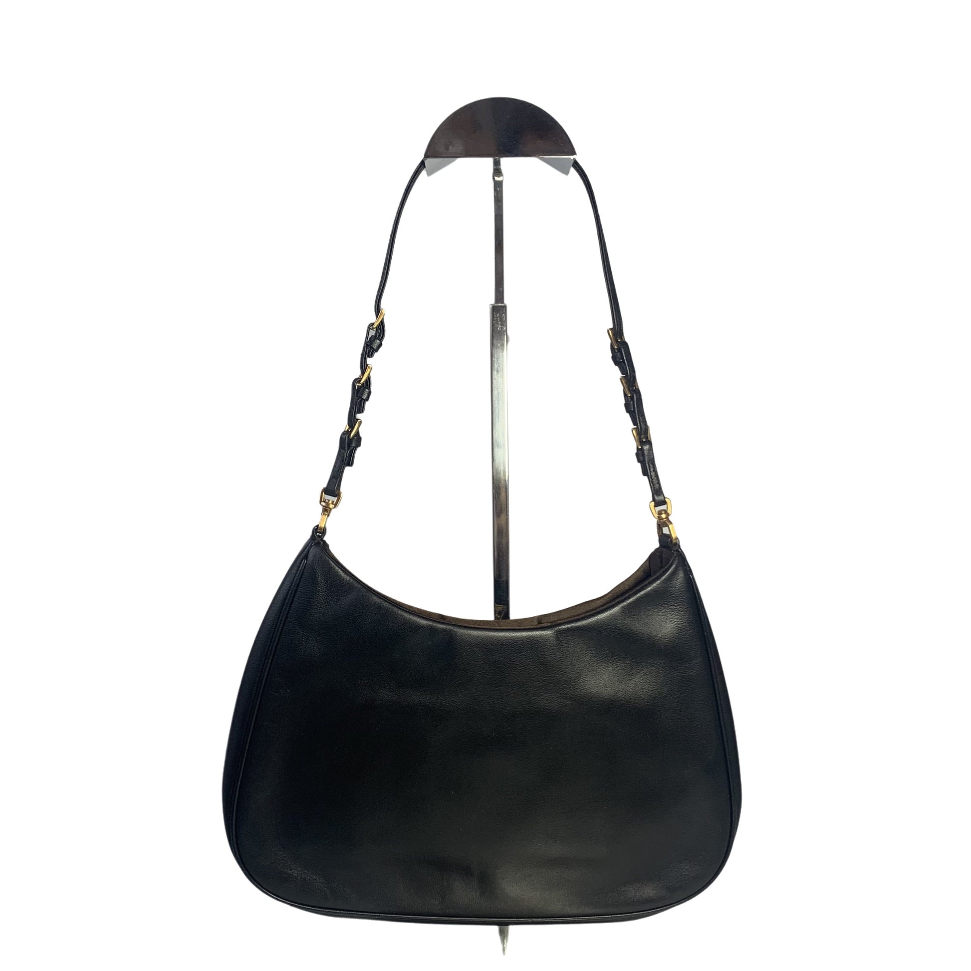 Prada Cleo Black Leather Gold Hardware
