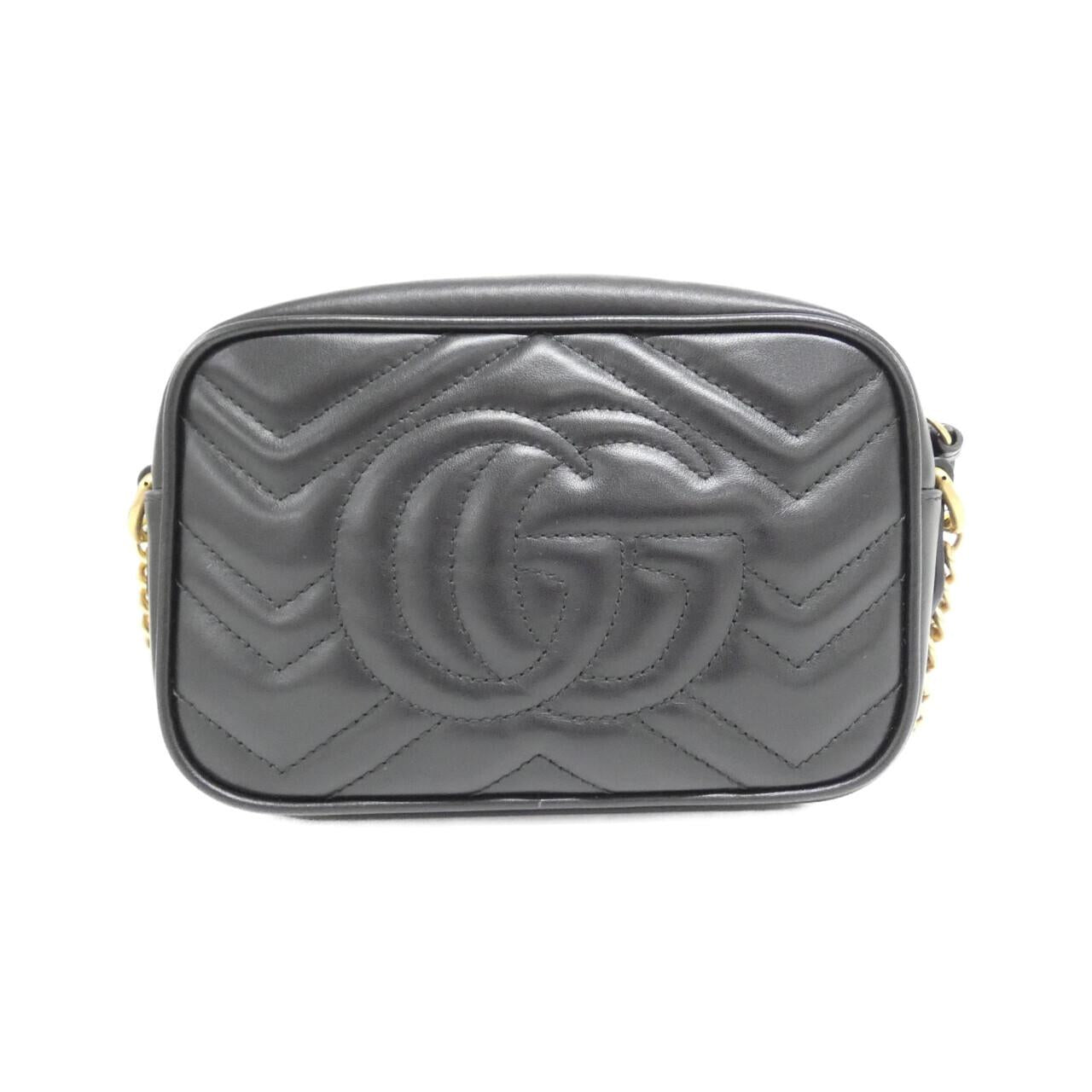 Gucci GG MARMONT Quilting Chevron Leather Shoulder Bag