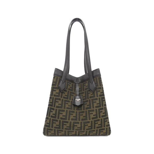 Fendi Origami MEDIUM Canvas Calf Shoulder Bag