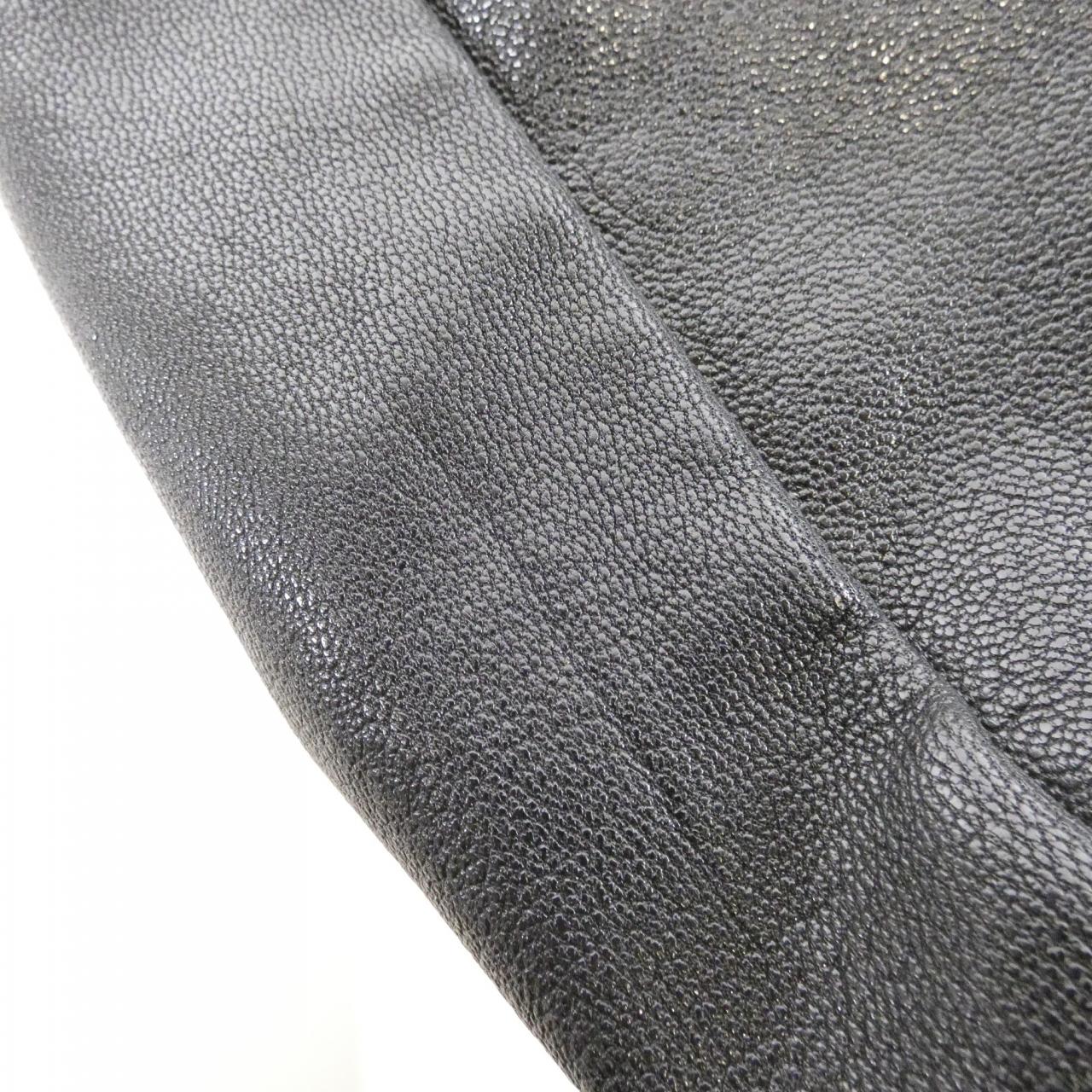 Fendi Mamma Baguette Canvas Leather Shoulder Bag
