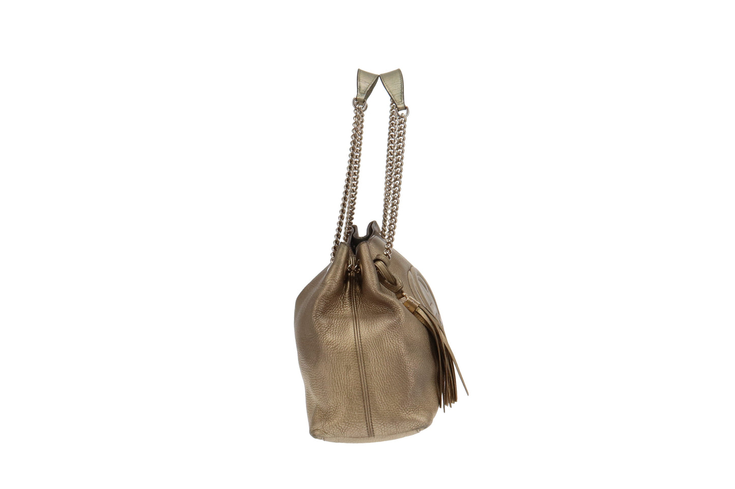 Gucci Soho Gold Leather Metallic Handbag