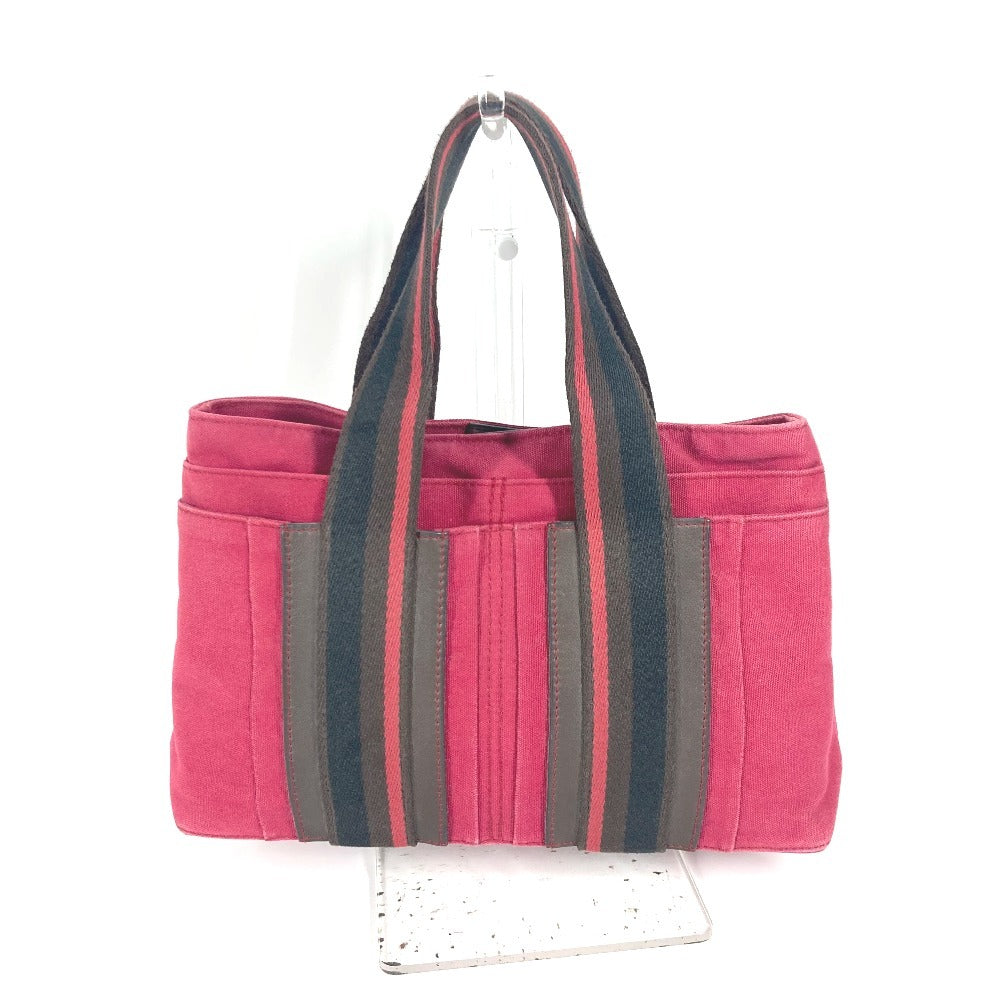 HERMES Tote Bag canvas Red Troca Horizontal PM Women