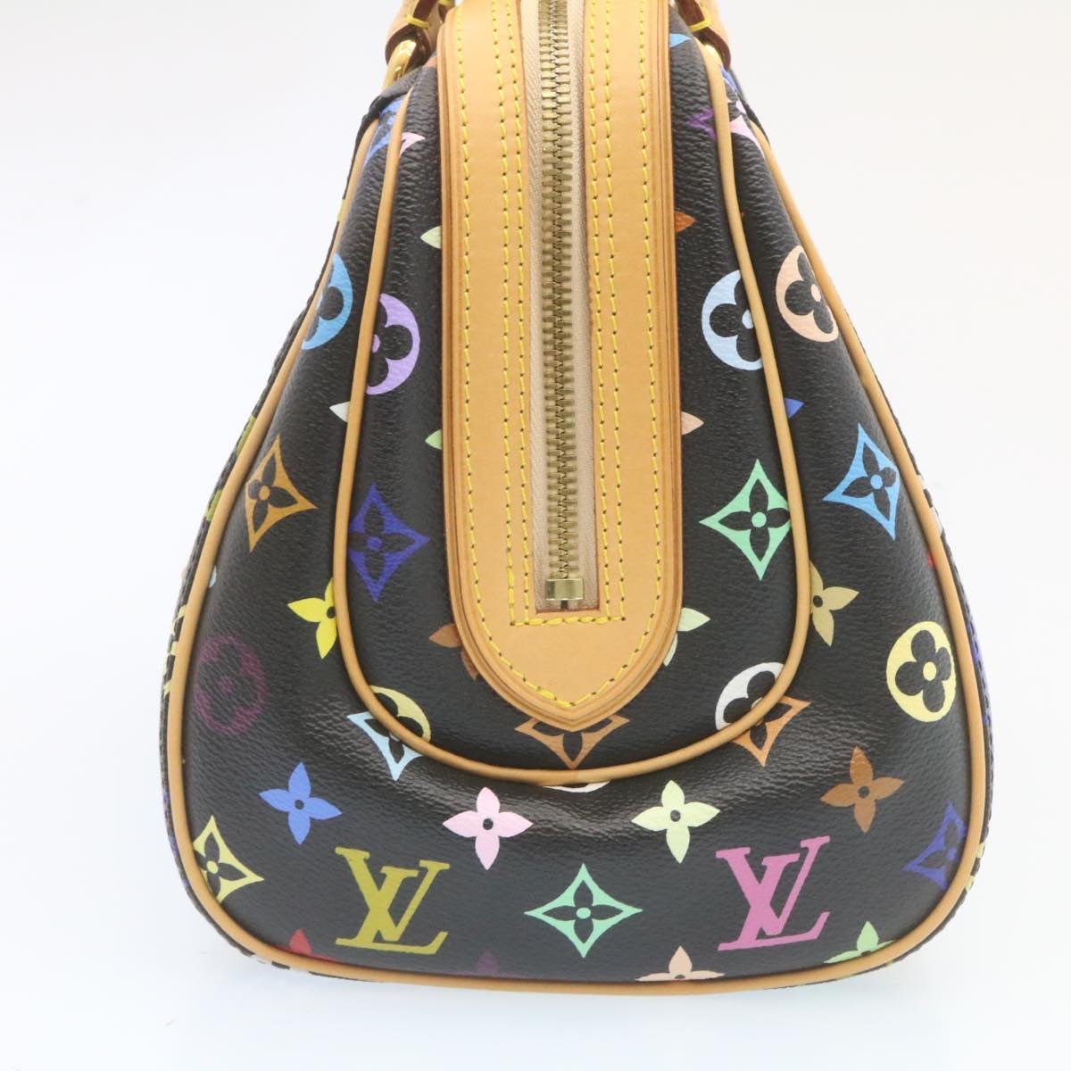 LOUIS VUITTON Monogram Multicolor Priscilla Hand Bag Black M40097 LV 27844A
