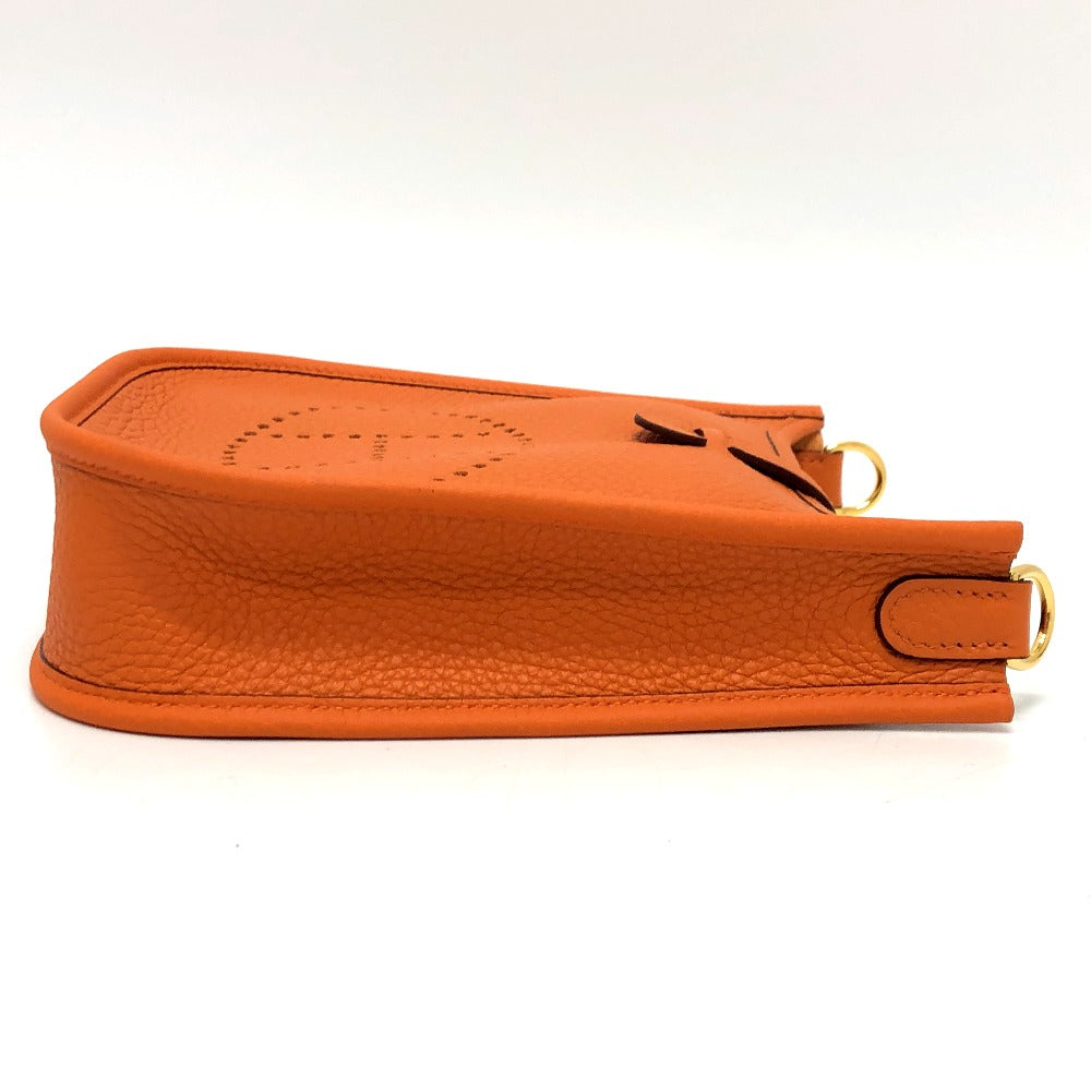HERMES Shoulder Bag Taurillon Clemence Orange Evelyn TPM Women