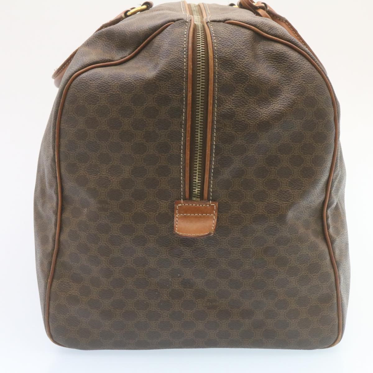 Luxury CELINE Macadam Canvas Boston Bag Brown 28060